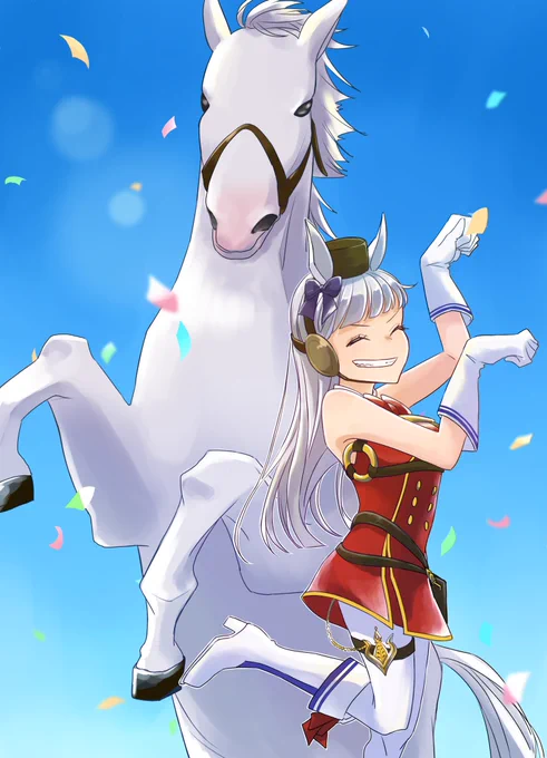 まにあった!くるっと回ってワオ!1着のポーズ!#ゴールドシップ生誕祭2022#ウマ娘 