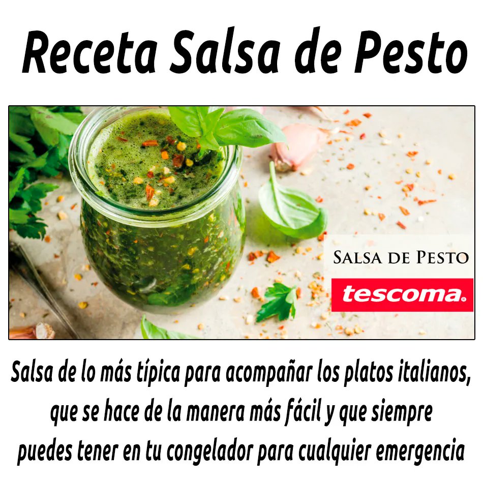 hosteleriaenvlc's tweet photo. RECETA SALSA DE PESTO
Salsa de lo más típica para acompañar los platos italianos, que se ...
https://t.co/GPK0aCoScx
@Tescoma #Tescoma #HosteleriaEnValencia #TescomaEspaña #RecetasDeCocina #RecetasItalianas #RecetaSalsaDePesto #PlatosItalianos #SalsaParaCongelar #SalsaCasera https://t.co/00fnejrHL4