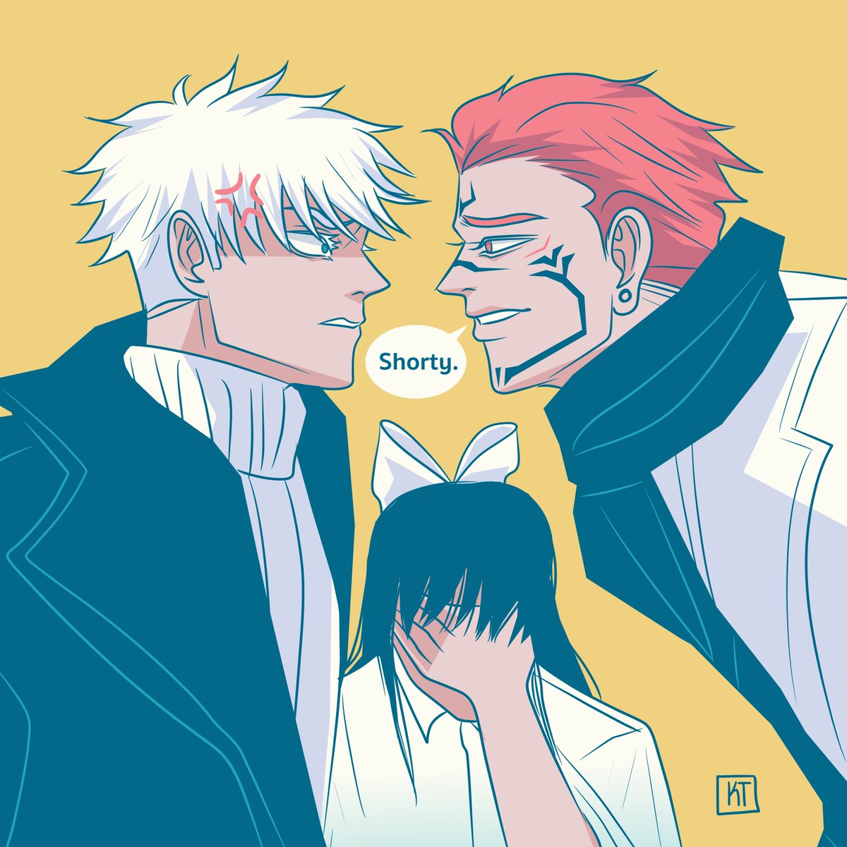 💢"No, you are both just too tall!"💢
#gojohime #sukuhime