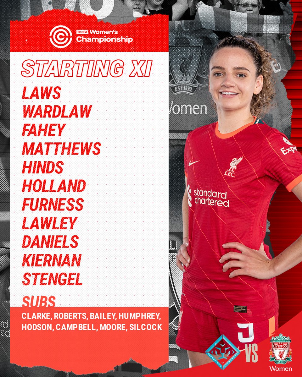 LiverpoolFCW's tweet photo. โญ ๐๐๐๐ ๐๐๐๐ โญ
Your Reds XI to face @LC_Lionesses today! ๐ด https://t.co/wM6e8TpFUY