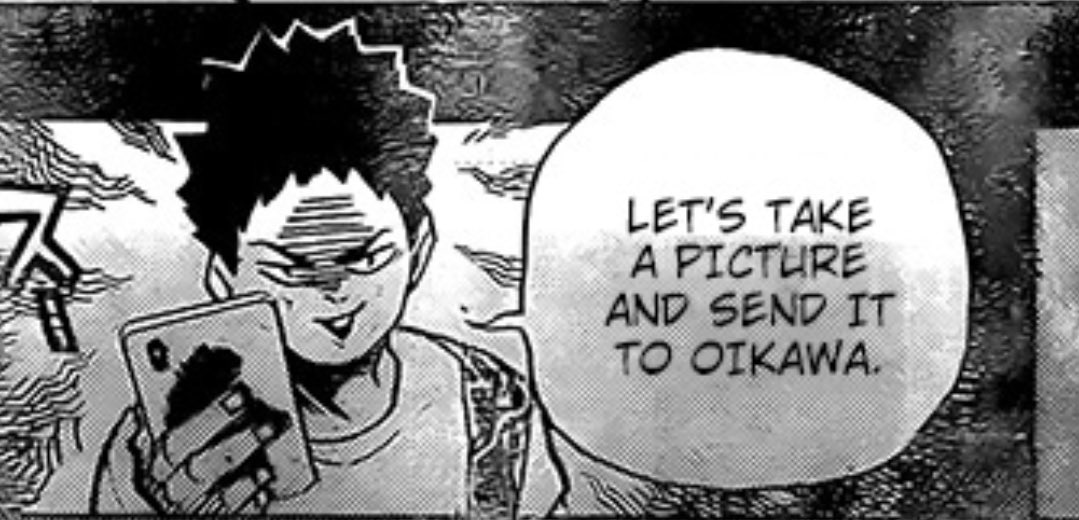 HAIKYUU TIME-SKIP SPOILER ‼️
-read at ur own risk

some are surprised that these two are close. well they bumped into each other in states & iwaizumi is looking for someone to intern after college that happens to be ushijima's father

iwa even took pic w him to insult oikawa LMAO 