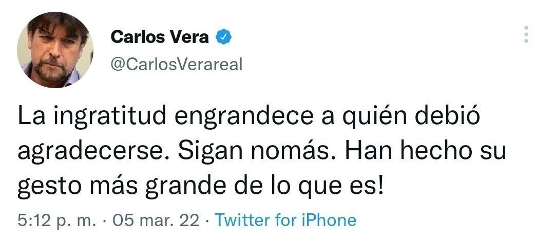 DDavidVillamar's tweet photo. 7000km d carreteras, 6proyectos multipropósito, 8hidroeléctricas, centenas d hospitales y centros d salud, decenas d escuelas del Milenio, miles d becas, mínimos históricos en pobreza e inseguridad.
Innegable @CarlosaveraReal:"la ingratitud engrandece a quién debió agradecerse". https://t.co/cDZMai22lk