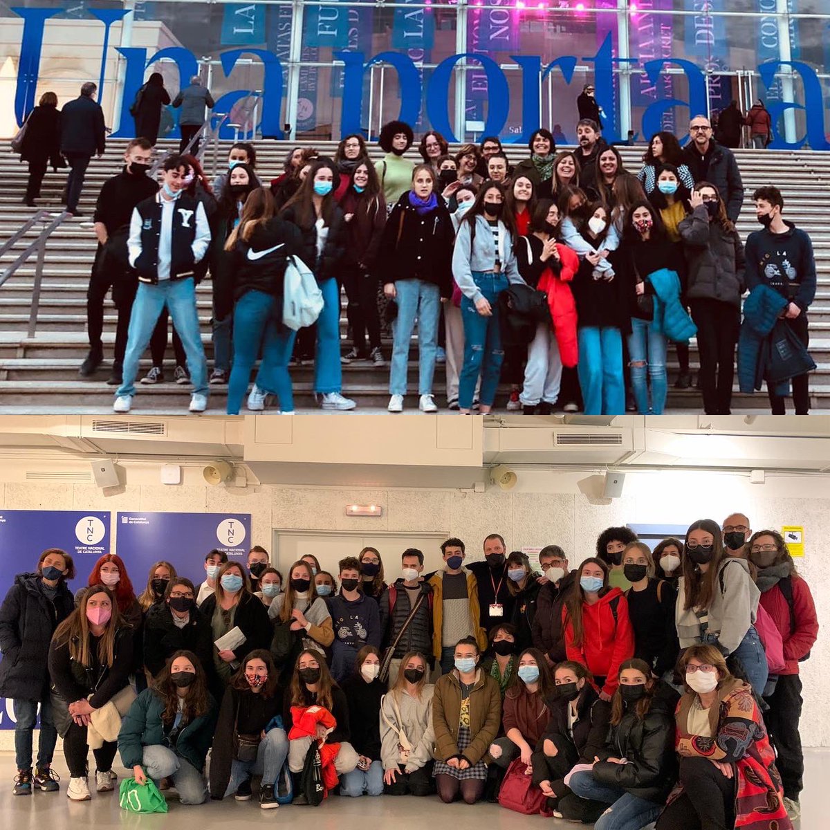 insvallbona's tweet photo. “El mar: visió d’uns nens que no l’havien vist mai”
2a sortida de l’escola d’espectadors/es teatrals de l’institut Vallbona d’Anoia, amb la companyia dels @joveslamostra Un homenatge al mestre Antoni Benaiges, portador d’il·lusió a partir d’una impremta a l’escola. Mètode Freinet https://t.co/DcF2pn82NI