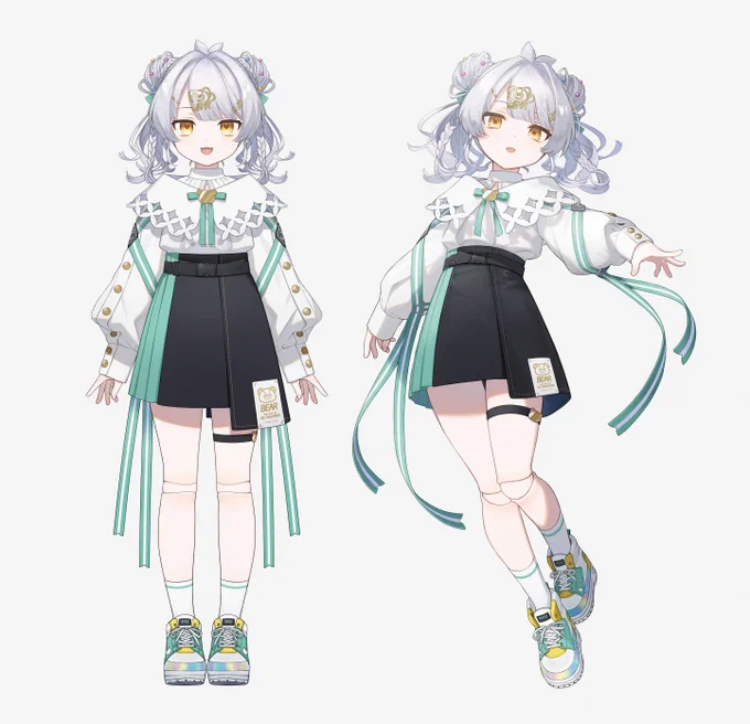 お人形Vtuber・シオリちゃん(@ shio_kinuito
)の新衣装デザインと立ち絵、キービジュアル、三面図を担当させていただきました🧵✂
#絹糸シオリ 