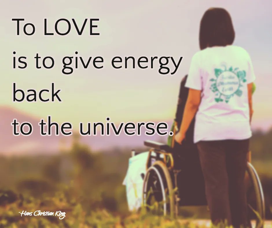 HansKing's tweet photo. To love is to give energy back to the universe. https://t.co/bWHsUhsLCY