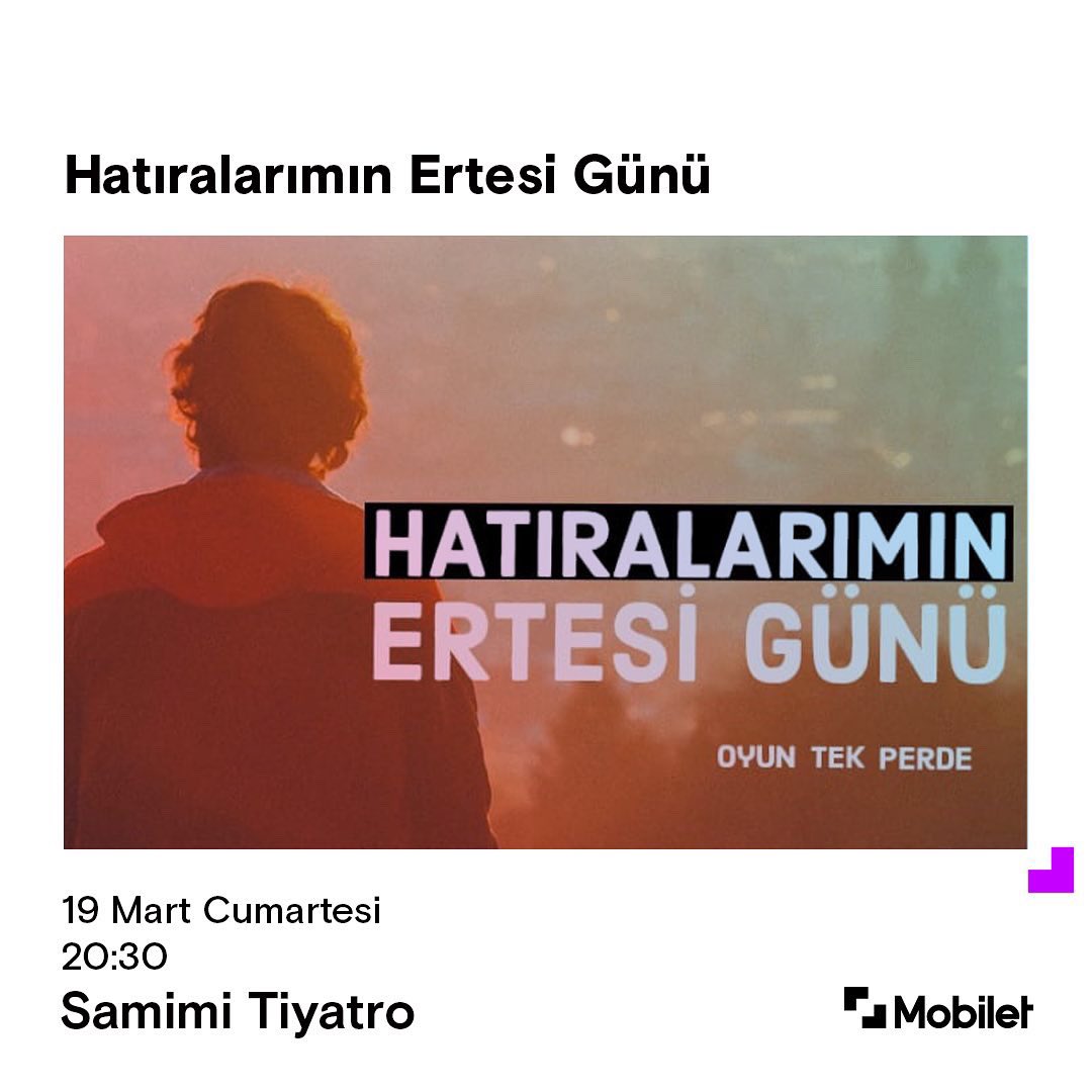 Doğaçlama Tiyatro, Kulağınıza Hikayeler, Dinle Küçük Adam ve Hatıralarımın Ertesi Günü, Mart’ta Samimi Tiyatro’da! 🎭

Biletler için Mobilet! 🎫
 
<a href="/samimitiyatro/">Samimi Tiyatro</a>
 
#Mobilet #Etkinlik #Sahne #Tiyatro #SamimiTiyatro