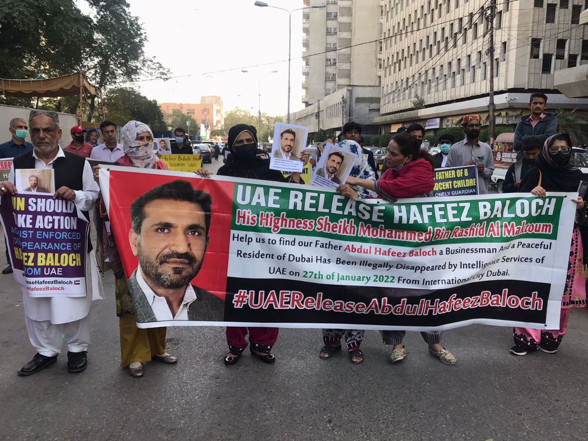 SarainBaloch's tweet photo. My family members had already been detained, tortured and killed, in 🇵🇰 due to which my family migrated to 🇦🇪 considering it a peaceful country where human beings even animals have rights. But what about the rights of my cousin Rashid and my brother Hafeez.
#UAEReleaseHafeezZehri https://t.co/IBWc4z3fIz