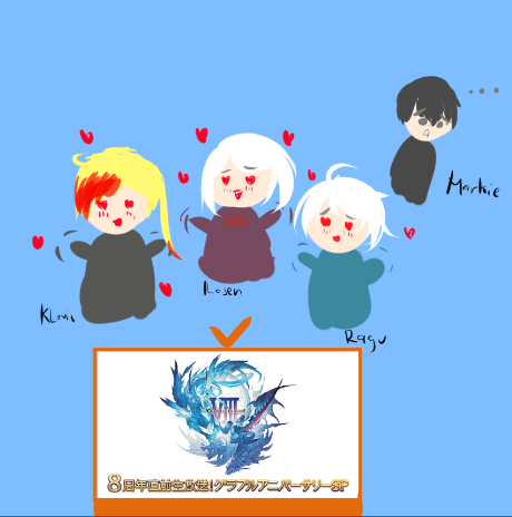 KlovisVT's tweet photo. My GBF 8TH anniv special stream went like... this
#グラブル8周年SP
Thanks for @xRosencrantzCH for streaming it with us!
Also for @Ragu_VT in joining us with fanboy/girl-ing and sorry @Markiesoligam for the screams 🤣
#GBFRelinkGone #GBF #BadDraw https://t.co/Nj2kg8WctW