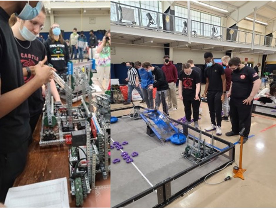 NewCastleSrHS's tweet photo. Congrats to Ne-Ca-Hi Robotics Team Havoc consisting of Otis Bodie, Taku Mastragelo, Nathaniel Pitzer, Bethany Ruiz, Brady Lewis & Michael Intzes for qualifying for the state competition at Clarion University. #NCRobotics @ncasd_edtech https://t.co/EmSWb0GXx5