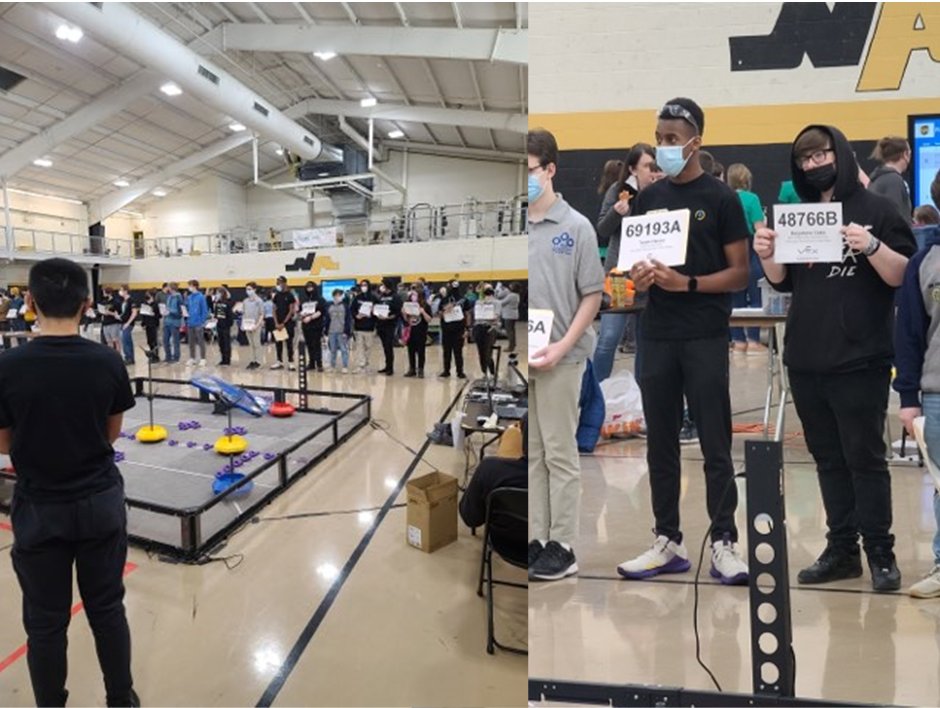 NewCastleSrHS's tweet photo. Congrats to Ne-Ca-Hi Robotics Team Havoc consisting of Otis Bodie, Taku Mastragelo, Nathaniel Pitzer, Bethany Ruiz, Brady Lewis & Michael Intzes for qualifying for the state competition at Clarion University. #NCRobotics @ncasd_edtech https://t.co/EmSWb0GXx5