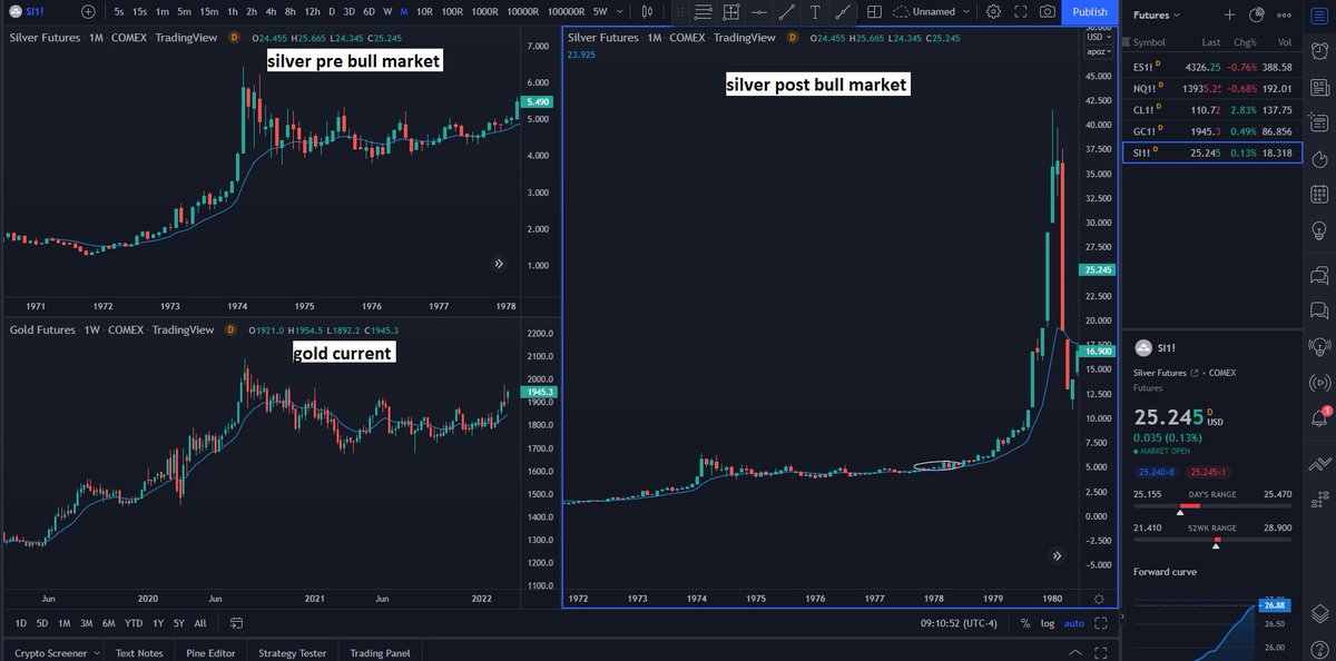 WizardSamsa's tweet photo. @contrarian8888 @contrarian8888, yep, gold and silver look terrific right now. Time for a Sunday morning chart analog feast. Food for thought. Enjoy! https://t.co/lJaNZXYOdU