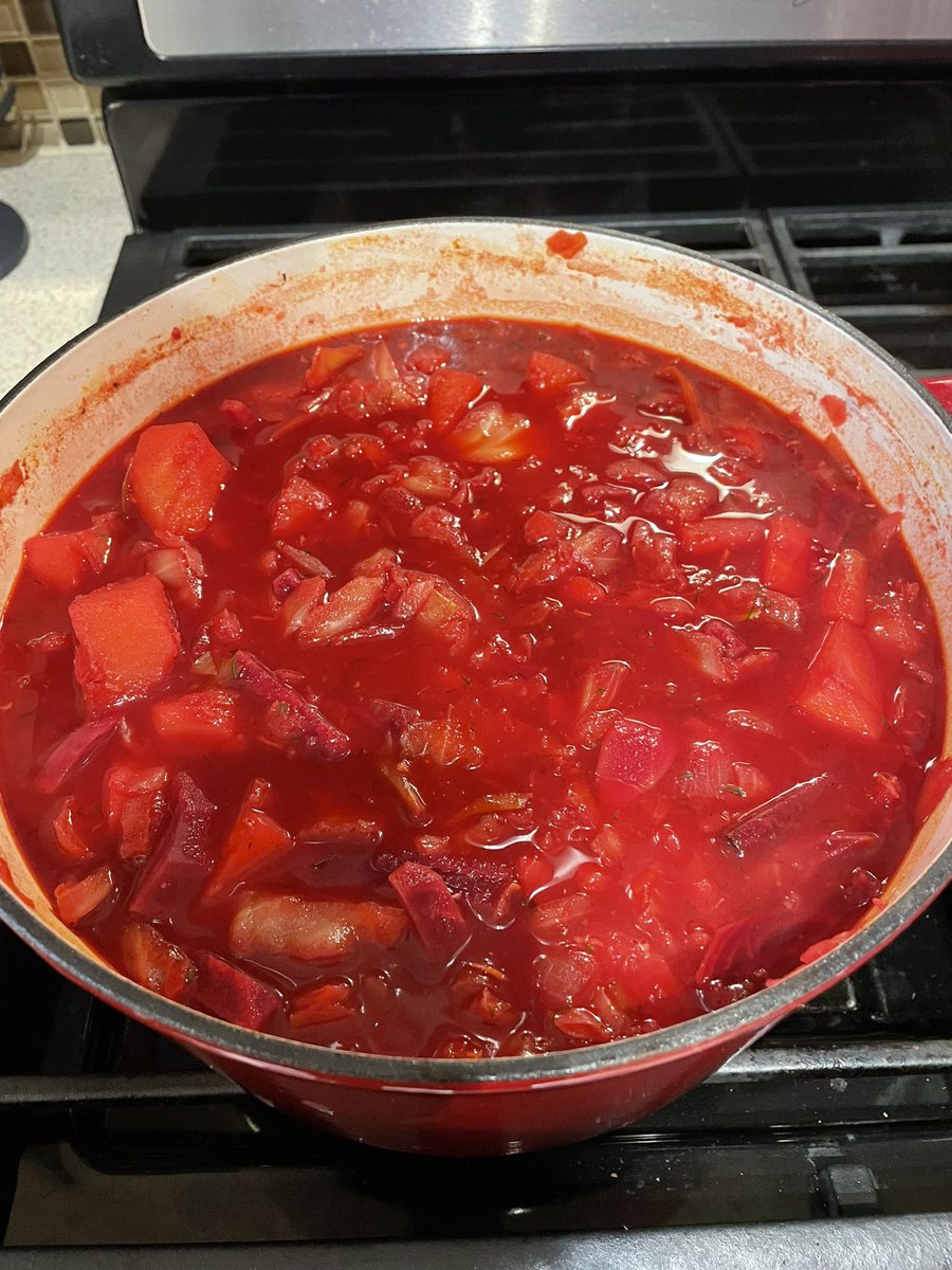 megafan49's tweet photo. Anyone here like Borscht? In honor of Ukraine, I made Borscht for dinner last night, it turned out absolutely amazing! 🇺🇦 #borscht #StandWithUkraine️ #delicious #selftaughtchef https://t.co/aloLng1xAO