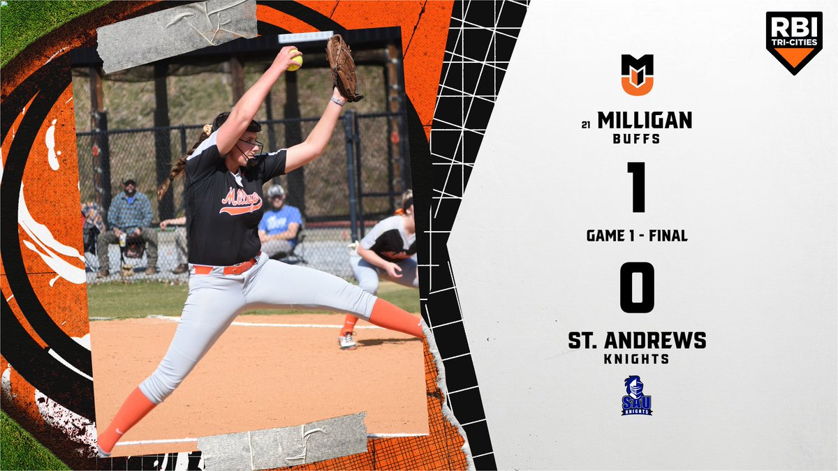 MilliganBuffs's tweet photo. 🥎@MilliganBuffsSB wins game one over St. Andrews 1-0! Game two will begin momentarily. #BuffStrong🦬

Erin Forgety: 7 IP, 2 H, 0 ER, 9 K
Hanna Taylor: 1-3, RBI, SB
Katie Cronin: 1-3, 3B, R https://t.co/cXe9gsoLRW