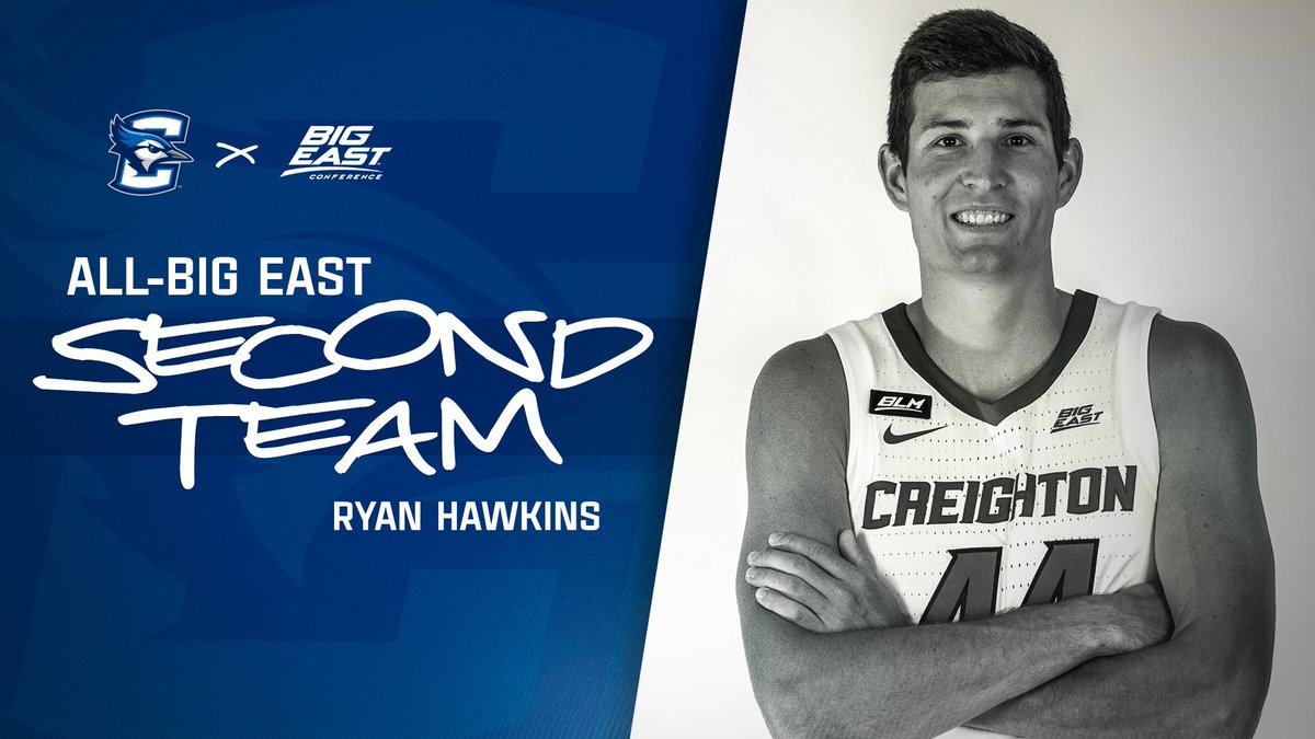BluejayMBB's tweet photo. Ryan Hawkins receives All-BIG EAST Second Team! 
 
#GoJays https://t.co/fA5gMPwHJy