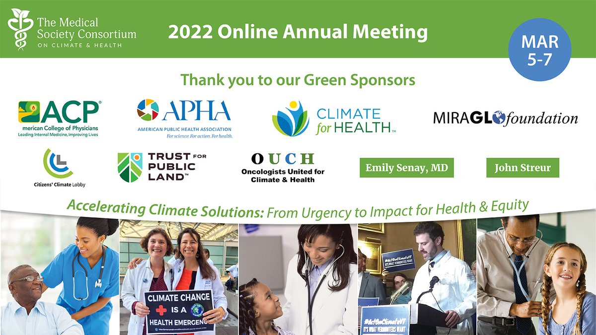 docsforclimate's tweet photo. Huge thank you to all of our 2022 Annual Meeting Green Sponsors! Your support of #ClimateAndHealth advocates is greatly appreciated. #ClimateHealth2022 https://t.co/u4xvI5irzb
