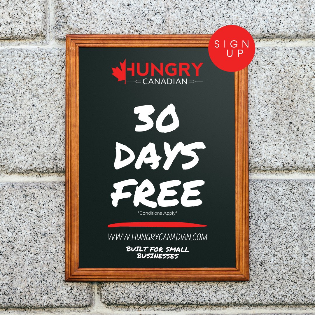 Ready to experience new growth for your restaurant? Join #hungrycanadian and try us out for 30 days with no platform fees, or activation fees! 
admin.hungrycanadian.com/#!/supplier-re…