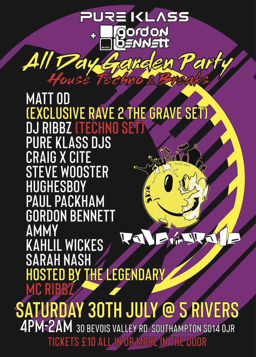 Next Pure Klass DJs  &amp; Gordon Bennett Music event now up tickets available and will be limited ..
Please add yourselves to the FB event below ⬇️ and share if you like ❤️🎵
fb.me/e/1mFOreXAn

🎫 tickets link 
fatso.ma/VAR1