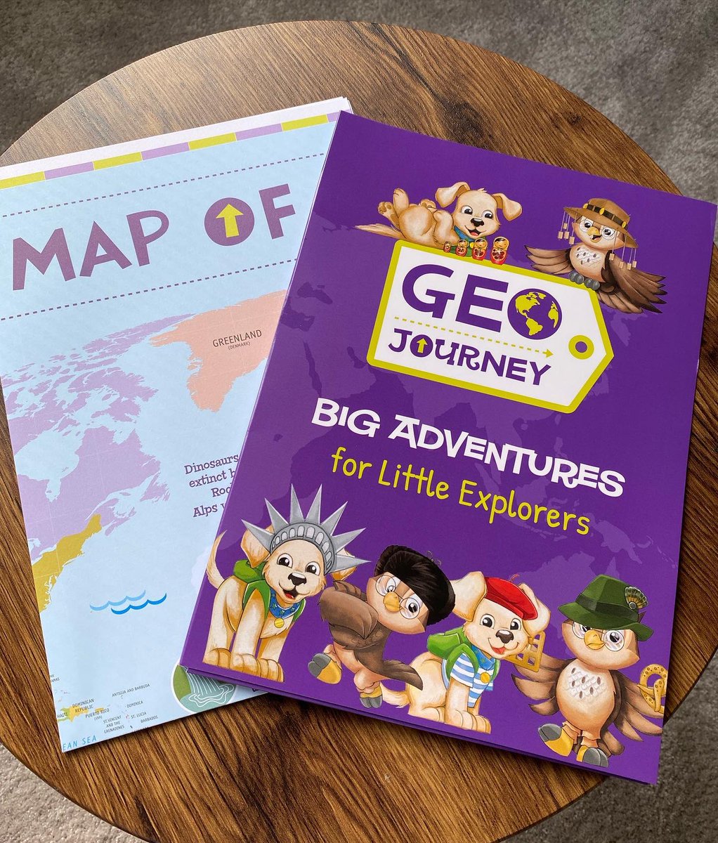 Our world maps now come in glossy gift folders perfect gifts for little explorers 🌍💜