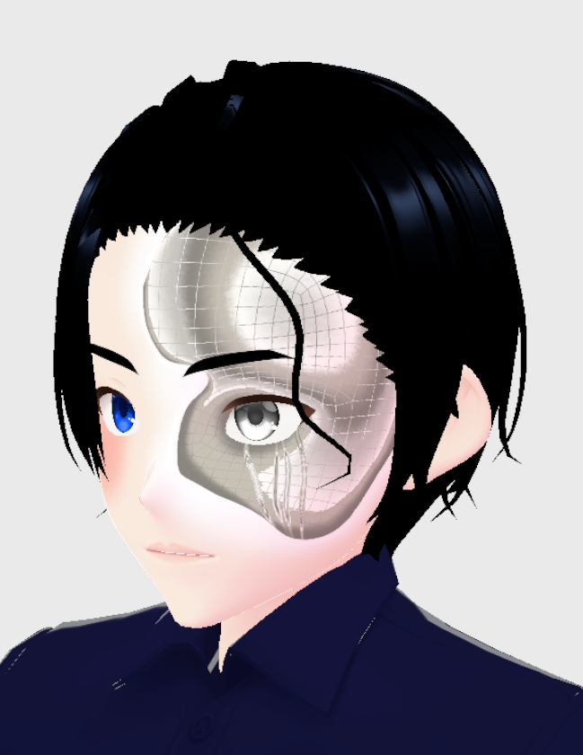 ChangKhar's tweet photo. Robot-face assets! You can place this over another layer in the face-skin texture options of #VRoid. Comes in 6 plate colors and 4 different highlight colors. 
THE LINK: https://t.co/NLzXZ1rQ2i
#F2Uassets #F2U #VRoidassets #freeassets https://t.co/p8J3GeCM7m