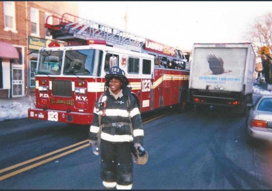 Ella McNair was among the first group of women ever hired by the FDNY in 1982. At the time of her promotion to lieutenant in 2002, she became the first black female officer; there were only 6 black female firefighters in the city at this time. #WomensHistoryMonth