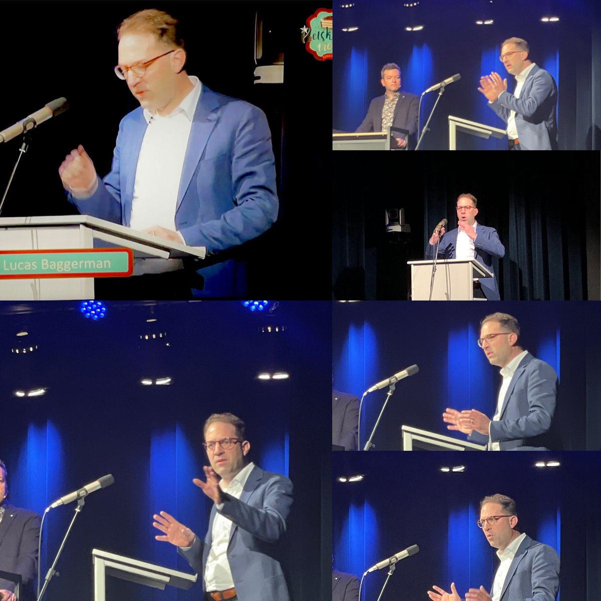 Vandaag deed onze lijsttrekker <a href="/Lucas_Baggerman/">Lucas Baggerman</a> mee aan het debat GR2022 in Theater Landgraaf! #KiesVVDLandgraaf #Lijst7 👊🏻🔥🟠🔵