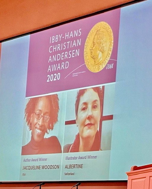 janekurtz's tweet photo. What a way to break isolation! At #ibbynashville22 @IBBYINT @USBBY conference where I got to see @JackieWoodson get her award, hear @yuyimorales sing and to share a little of the #ReadySetGoBooks story with a warm, supportive audience! https://t.co/CjT7HsriAX