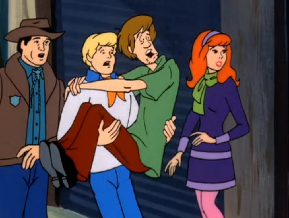 CaraCosplay's tweet photo. The Scooby-Doo gang is poly and they are all dating each other. Except Scooby. https://t.co/fyKPqqdYFn