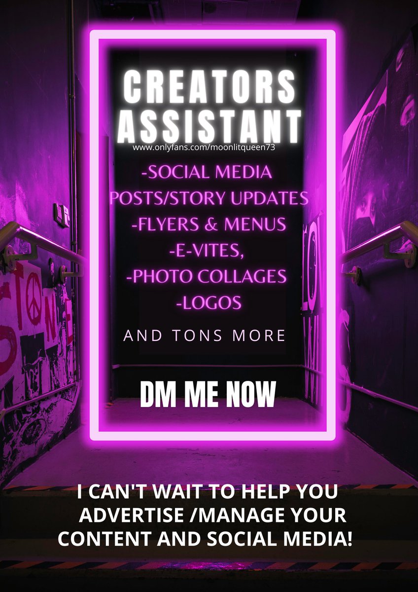 moonqueen73's tweet photo. Are you having trouble managing youR onlyfans and your other social media accounts? Are you looking for new fun ways to promote and advertise?
I CAN HELP!
#asisstant
#onlyfans https://t.co/7NYNcBmxfU