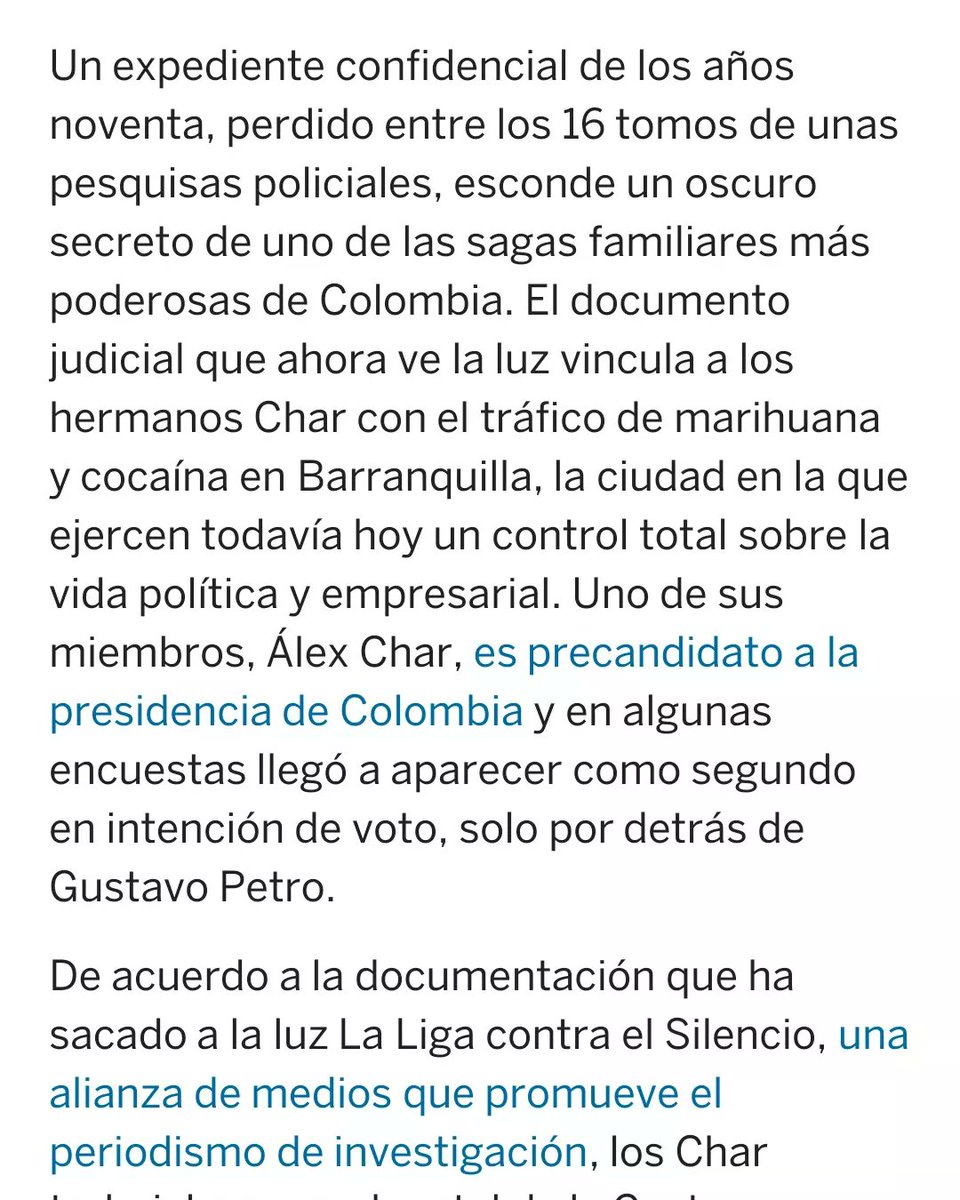 NoCorruptos_Col's tweet photo. Buenos días Col 🌅 𝗚𝗿𝗮𝘃𝗲𝘀 𝗱𝗲𝗻𝘂𝗻𝗰𝗶𝗮𝘀 𝘃𝗶𝗻𝗰𝘂𝗹𝗮𝗻 𝗮 𝗹𝗮 𝗙𝗮𝗺𝗶𝗹𝗶𝗮 𝗖𝗵𝗮𝗿 𝗰𝗼𝗻 𝗮𝗰𝘁𝗶𝘃𝗶𝗱𝗮𝗱𝗲𝘀  𝗱𝗲  𝗡𝗮𝗿𝗰𝗼𝘁𝗿𝗮𝗳𝗶𝗰𝗼, esta práctica además de ser ilegal y criminal también es #Corrupción 💣

#NoMasCorrupciónEnColombia
@Lacazatibios 👇🏻 https://t.co/KGplrEnnRt