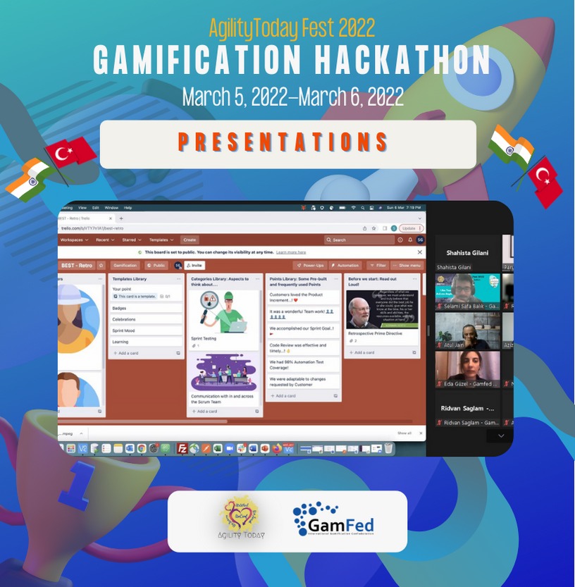 GamfedTurkiye's tweet photo. Indian Gamification Hackathon 2022 teams are making their presentations. Excitement is at its peak!

We are wondering who will be the winning team of this wonderful event that lasted for 2 days. Thanks in advance to all participants.

#IndiaGamificationHackathon #Hackathon https://t.co/w2VTeJDt2S