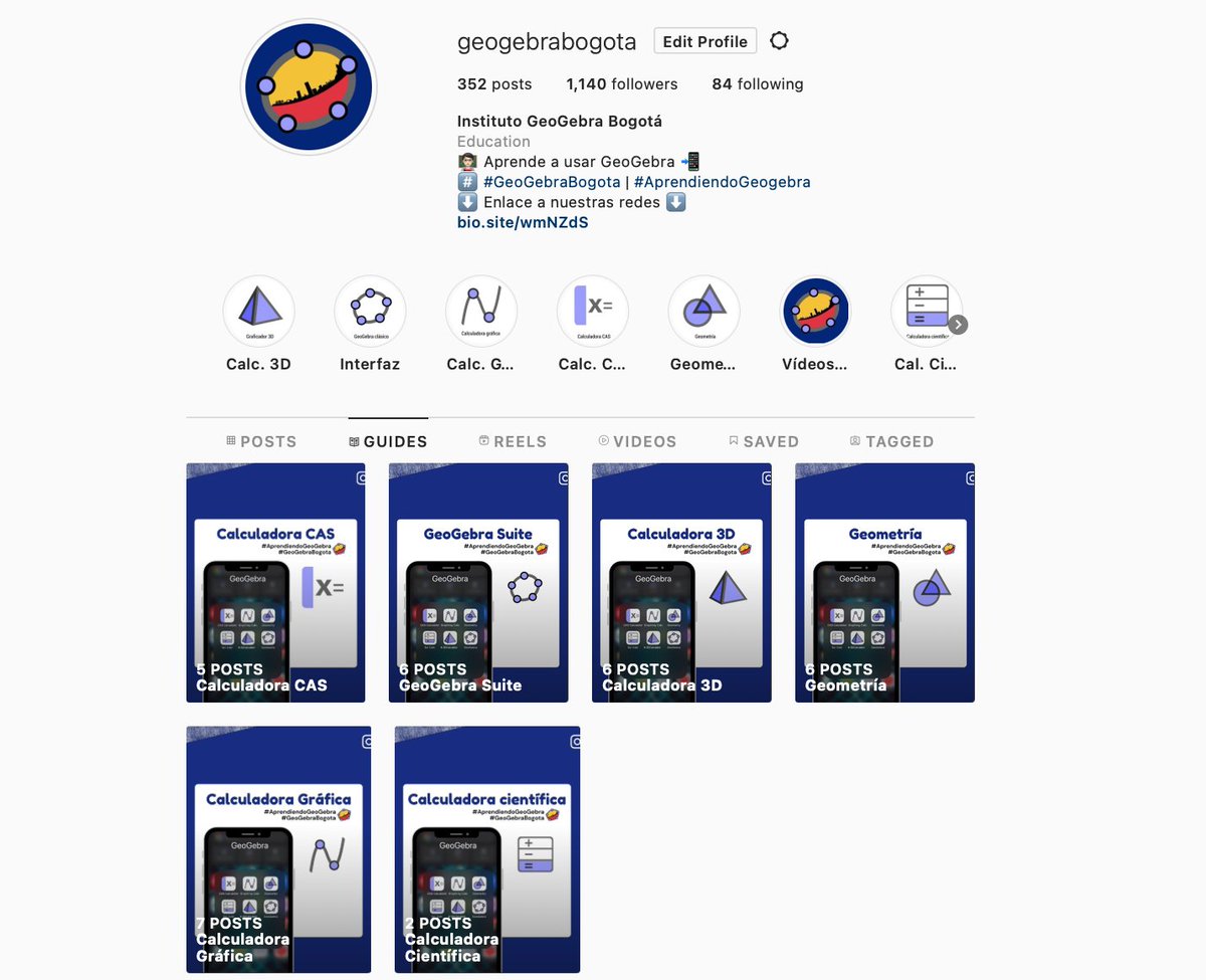 GeoGebraBogota's tweet photo. Curso de @GeoGebra en tu celular
📲 Más de 30 videos para aprender a utilizar las aplicaciones en tu celular. Nuevo contenido gratuito cada semana. 🆓
🌐 https://t.co/Mlg90TYG4C
#AprendiendoGeoGebra #GeoGebraBogotá #GeoGebraClips #GeoGebra #Reels https://t.co/dcFz6gjErE