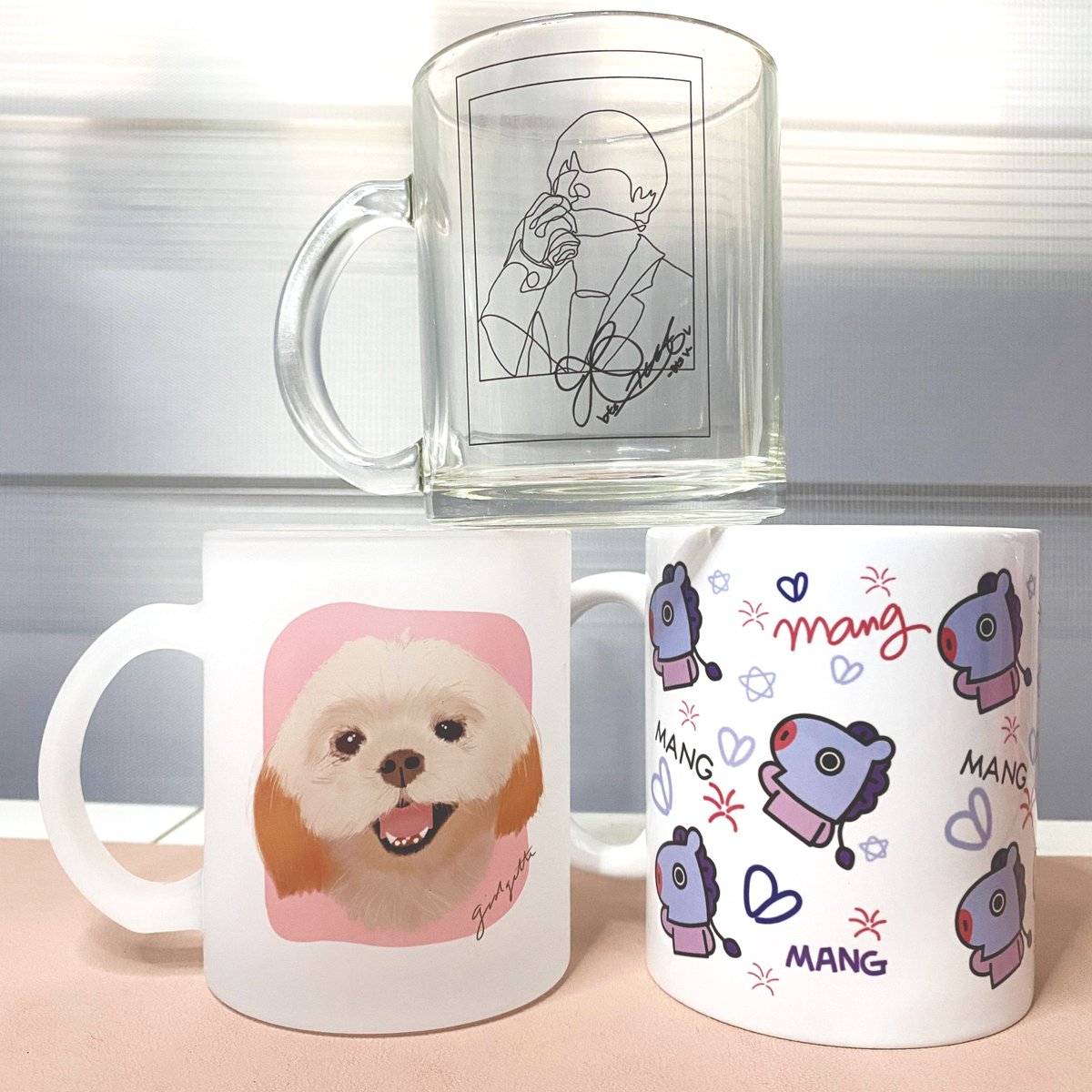 amojinprints's tweet photo. ✨Customized 11oz Transparent Mugs
 ✨ Available in various types:
      - Clear/ Transparent
      - White
      - Frosted

#mugs #mugsph #customized #personalized #amojinprints #mang #bt21 #taehyung #v #victory #frostedmug #clearmug #customizedmugsph https://t.co/SGPkQubagx