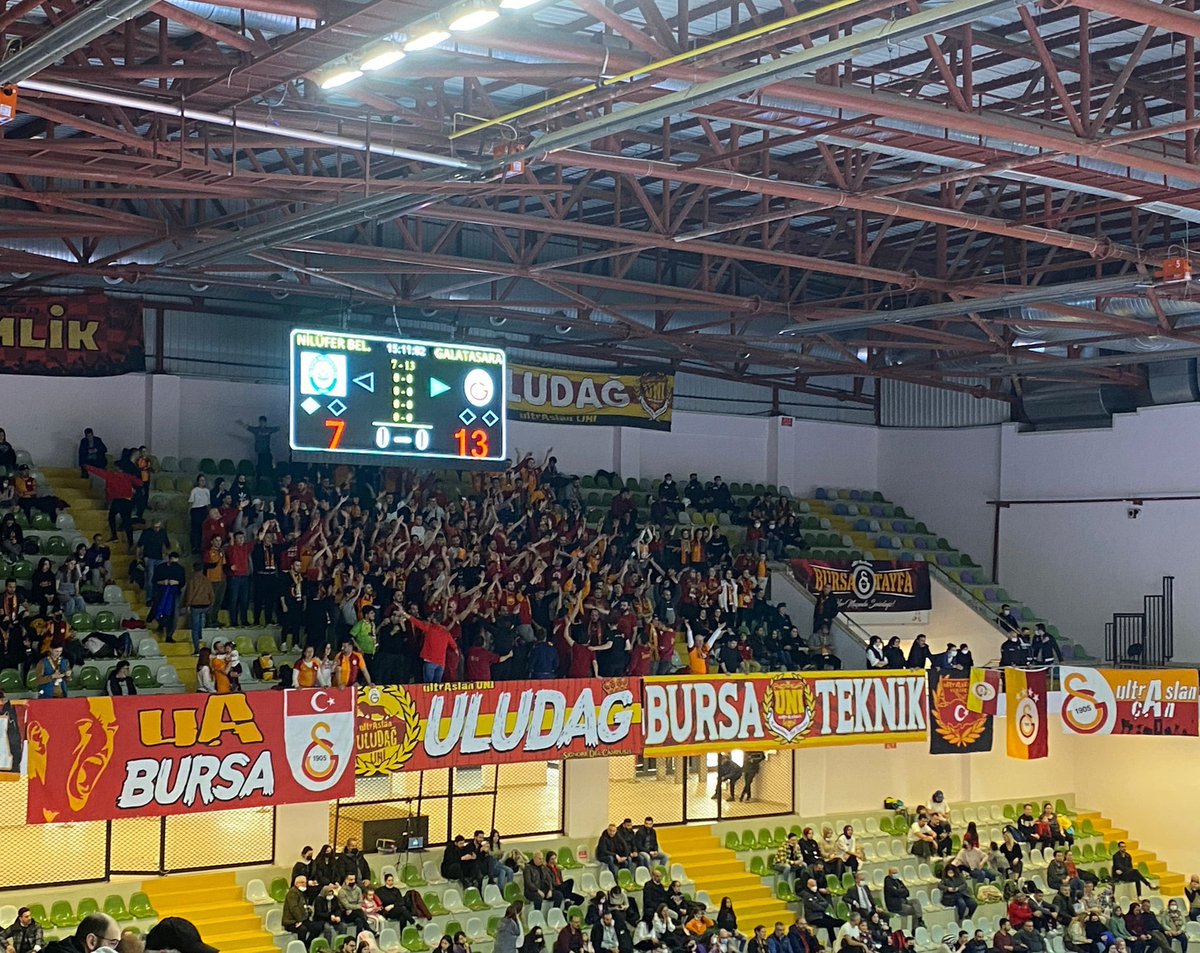 uAUNIBursaTek's tweet photo. CİMBOM DİYE İNLETECEĞİZ GİTTİĞİN TÜM SALONLARI! 

Galatasaray’ımızı nilüfer belediyespor karşısında yalnız bırakmadık 
#ultrAslanUNI #MarmaraBölge https://t.co/Mm1bUNhLNc