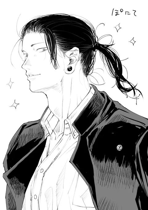 すぐるのなにかを描こうとして思いつかなくて惰性でぽにてになった落書き 