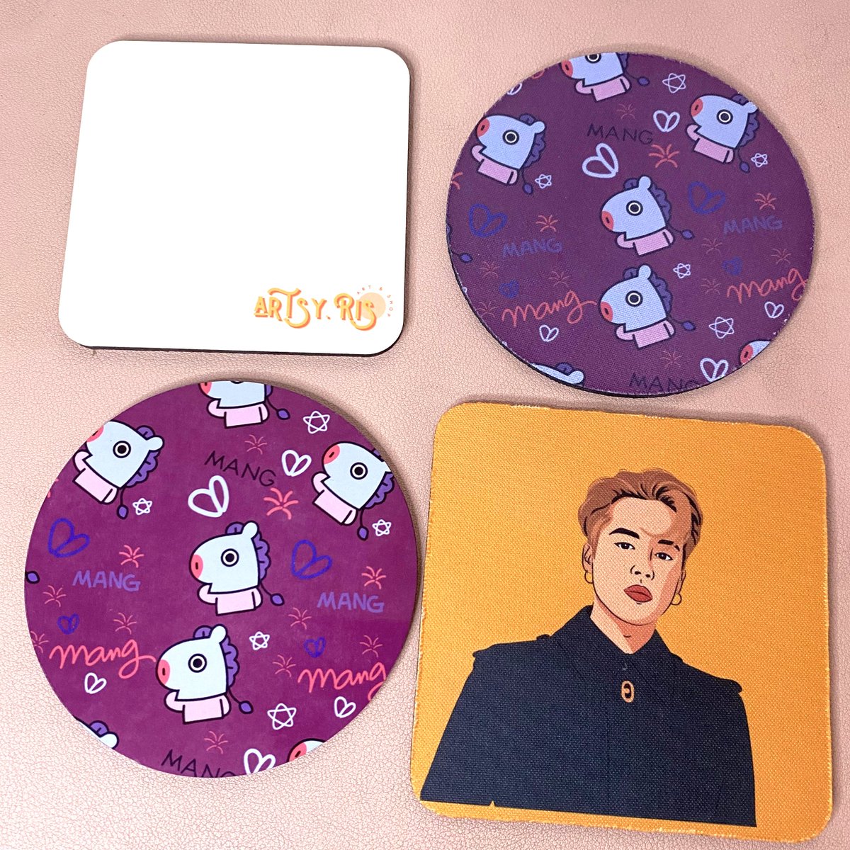 amojinprints's tweet photo. ✨Check out our 4 types of Coasters by @artsy.ris !

✨MDF WOOD BASE
       -9cm x 9cm
       -Glossy Finish
       - Circle &amp; Square

✨Regular Rubber Coaster
       -9cm x 9cm
       -Rubber Back
       - Circle &amp; Square

#coasters #custom #customizedph #mug #jimin #mang https://t.co/BUBDVsAGik