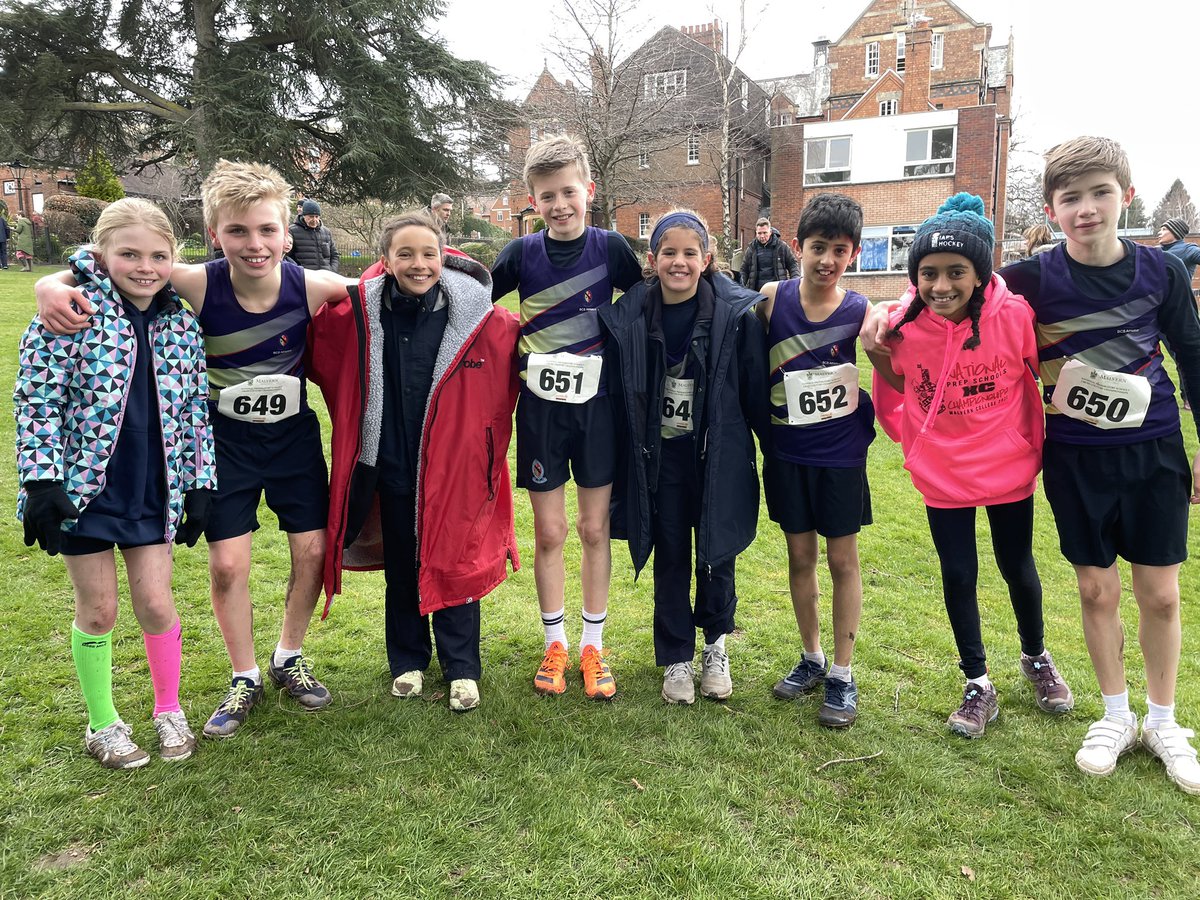 bcsbirmingham's tweet photo. Outstanding performances from our @BCSSport_ U11 cross country teams at the National Prep Schools’ Cross Country Championships! The girls came in 7th overall and the boys a fantastic 2nd place.  Brilliantly organised once again @malverncollege and great support from mascot Poppy! https://t.co/pvvlSeRgcT