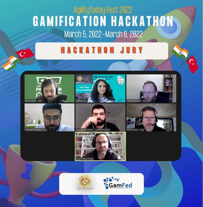 GamfedTurkiye's tweet photo. Dear members of the jury of Indian Gamification Hackathon 2022, the presentations are in the process of evaluating.  

#IndiaGamificationHackathon #GamificationHackathon #Hackathon #GamFedTurkey #AgilityToday https://t.co/FusW7eQZHh