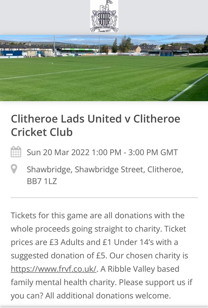 Clitheroe Lads United tweet media