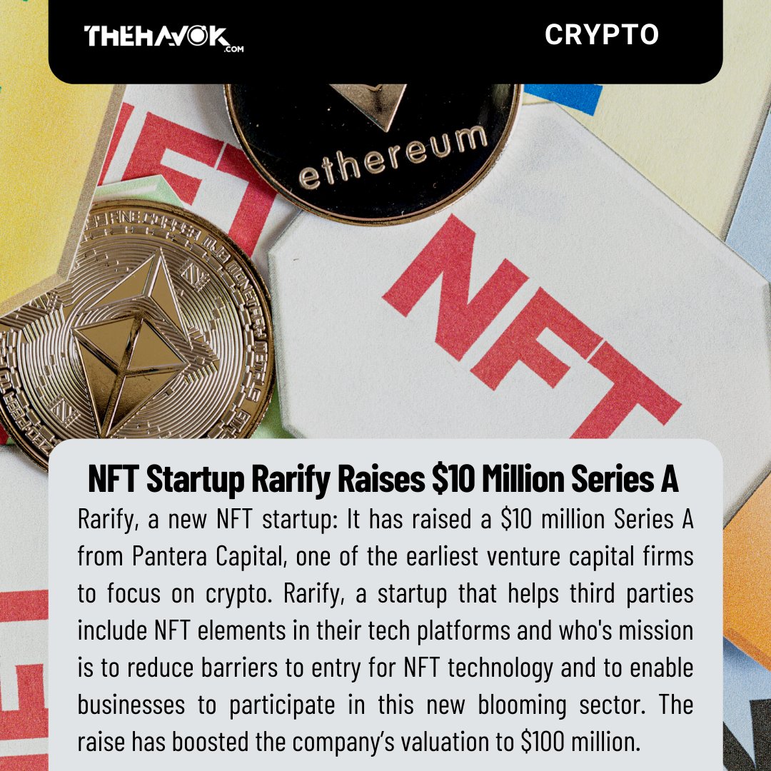 thehavokdotcom's tweet photo. #NFT Startup #Rarify Raises $10 Million Series A
#NFTCommunity #CryptoNews #cryptocurrency https://t.co/LEtvmAVpLP