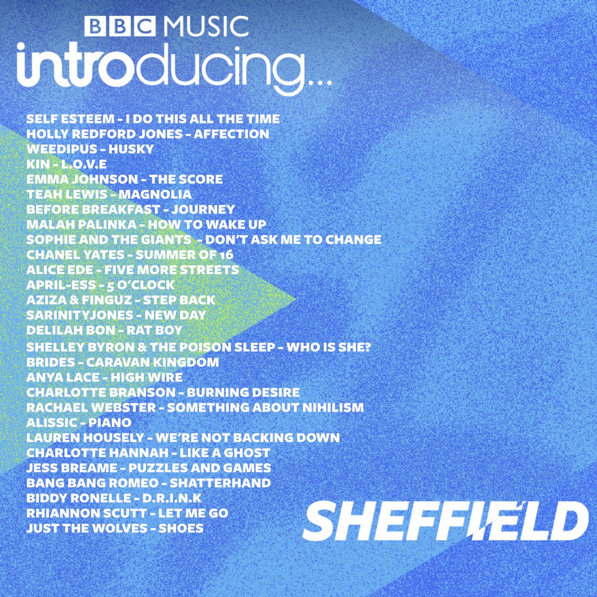 BBC Sheffield (@bbcsheffield) on Twitter photo What a way to celebrate International Women's Day with all of our favourite female artists!
<a href="/alissicofficial/">alissic</a> <a href="/SELFESTEEM___/">Self Esteem</a> <a href="/_chanelyates/">Chanel Yates</a> @charlottehmusic <a href="/SandTGofficial/">Sophie and the Giants</a> <a href="/BangBangRomeo/">π±π°π½πΆ π±π°π½πΆ ππΎπΌπ΄πΎ</a>
Saturday's from 8pm with <a href="/MrCarlisle/">Luke Carlisle</a>
Listen Back on BBC Sounds: bit.ly/3vCnQbA What a way to celebrate International Women's Day with all of our favourite female artists!
<a href="/alissicofficial/">alissic</a> <a href="/SELFESTEEM___/">Self Esteem</a> <a href="/_chanelyates/">Chanel Yates</a> @charlottehmusic <a href="/SandTGofficial/">Sophie and the Giants</a> <a href="/BangBangRomeo/">π±π°π½πΆ π±π°π½πΆ ππΎπΌπ΄πΎ</a>
Saturday's from 8pm with <a href="/MrCarlisle/">Luke Carlisle</a>
Listen Back on BBC Sounds: bit.ly/3vCnQbA