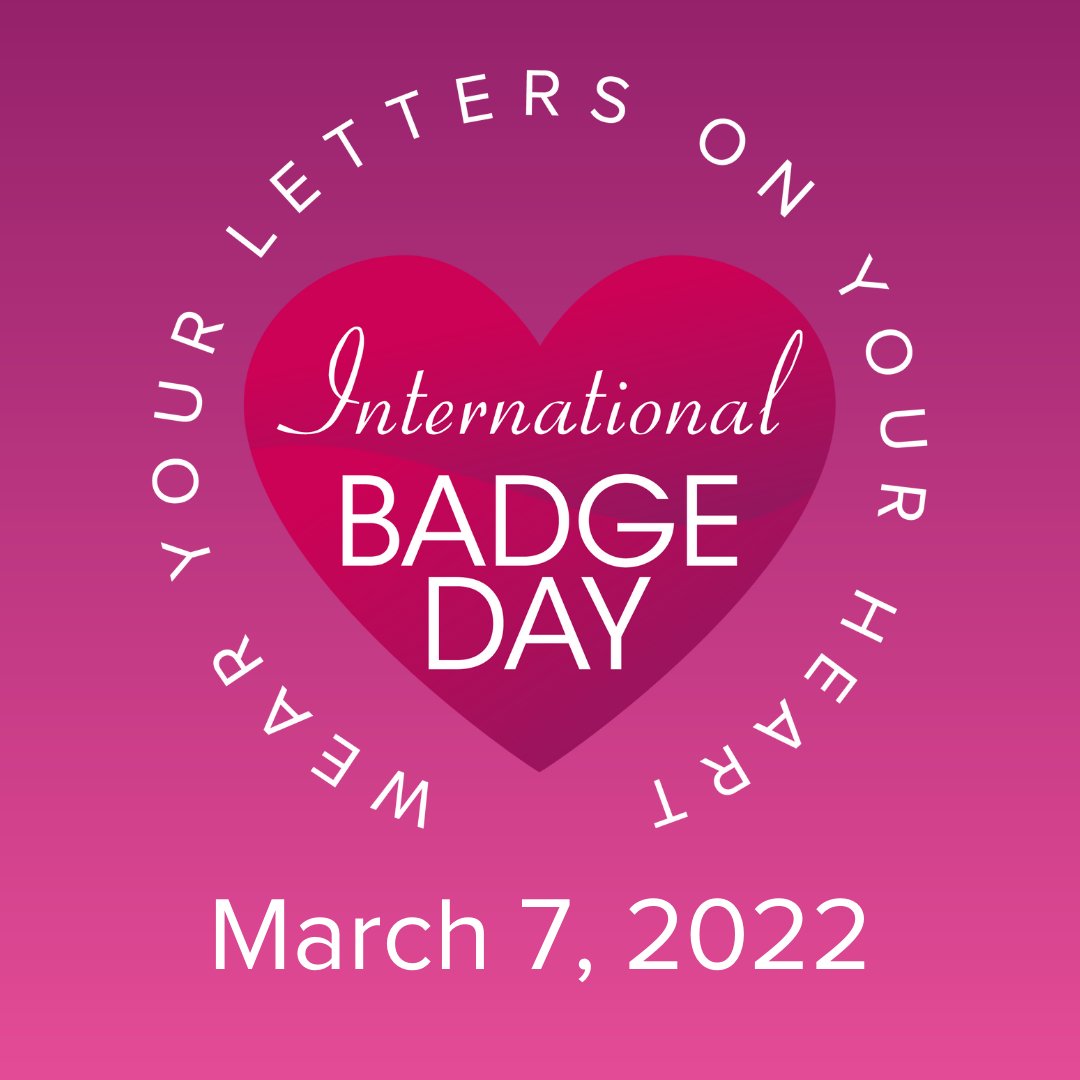 International Badge Day is tomorrow! Celebrate with us by wearing your membership badge with pride. Tag us in your photos and use #BadgeDay22.