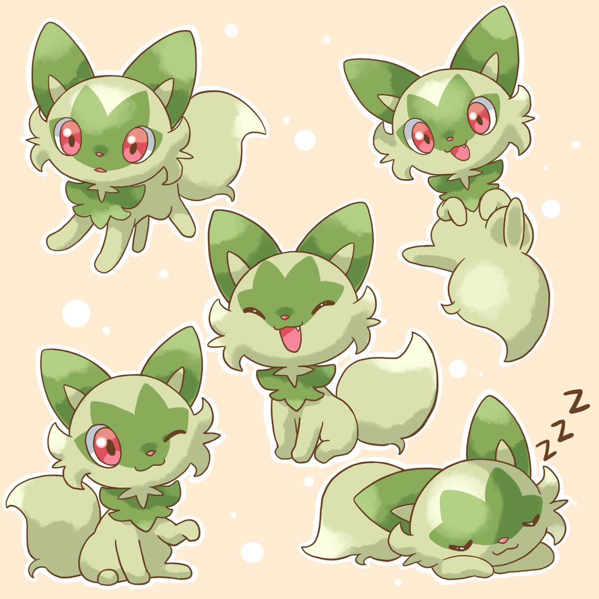 pokemon (creature) no humans sleeping zzz open mouth closed eyes smile  illustration images