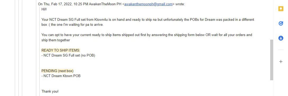hyunehugs's tweet photo. ༉‧₊˚ #haopdates

RE: SM SG 2022

reached out to another buyer and apparently they sent out an email sometime in feb ng shipping form (which i was not part of the bcc, i received nothing) then later informed some buyers na kaya pala delayed is because kulang pobs ++ https://t.co/lS15wqzGwF