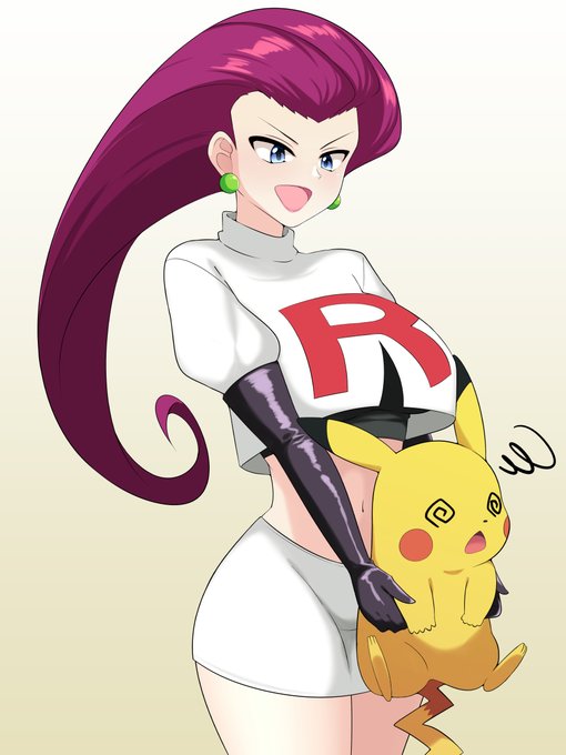 pixivリクエストいただきましたピカチュウの捕獲に成功したムサシです 