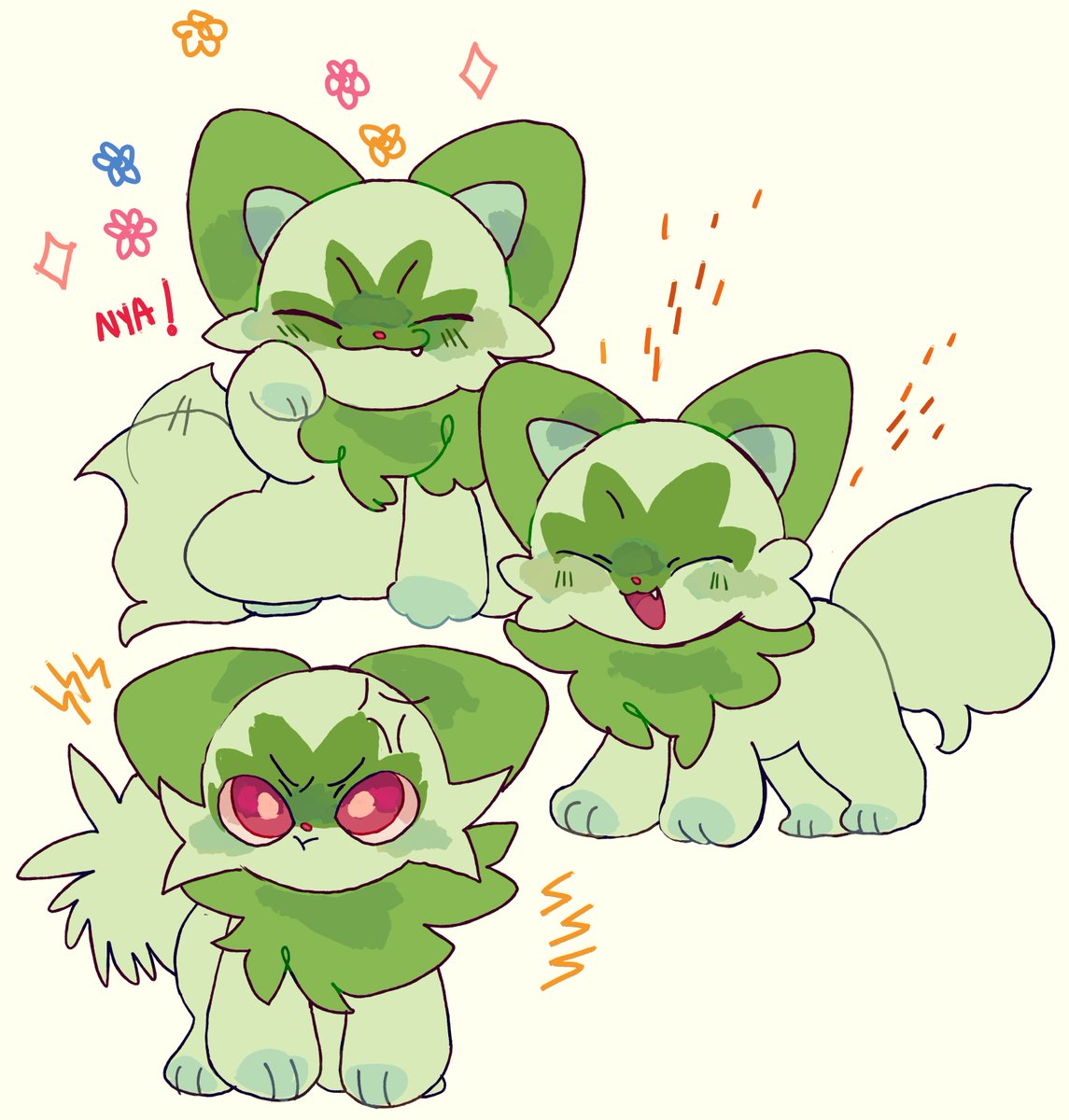 D3edGirl's tweet photo. just joining the Springatito stan-campaign... #PokemonScarletViolet #Springatito #gen9starters https://t.co/TwgCmQ8Gbh