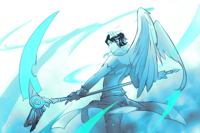 Original Archons with alternate weapons 

#venti #zhongli #RaidenMakoto #genshinimpact 