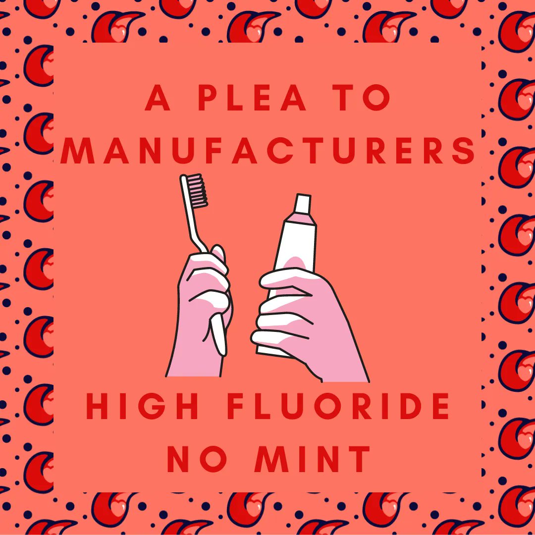 YoungTongues_'s tweet photo. 🆘 Please Help Us 🆘 Following #radiotherapy to the tongue we require high #fluoride #toothpaste but sadly for us all the ones on the market have mint in them, which burns our mouth! Please help us by developing a mint free high fluoride toothpaste 🙏@oralieve_UK @colgate https://t.co/iGmKK52My2