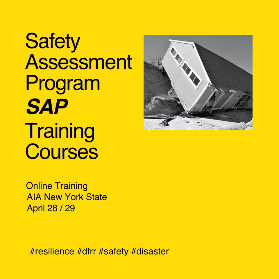 SAP Training for architects. Be prepared next time. web.cvent.com/event/7b74b395… #dfrr #risk #training #architecture #aia #aianys #safetyassessment #centerforarchitecture #aiany