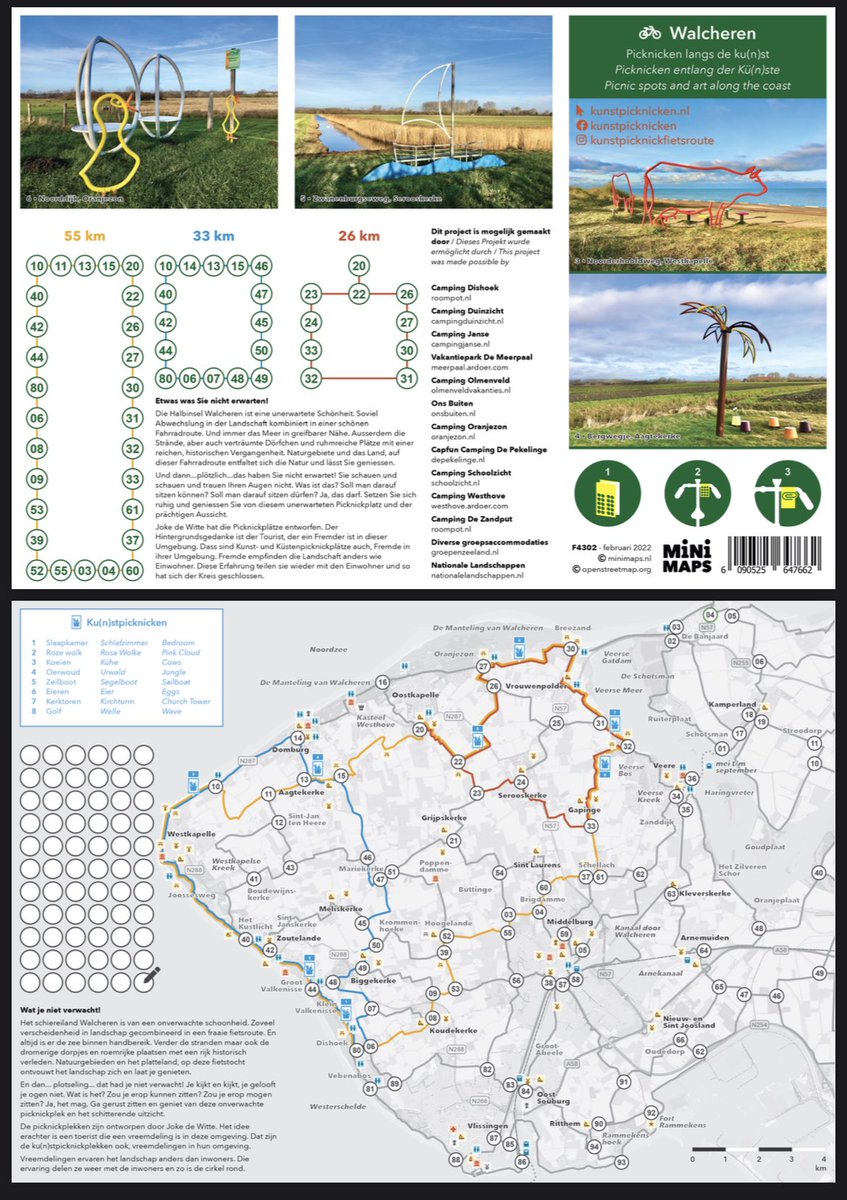 Nieuwe folder! Ga jij op de fiets? Neem deze handige knooppunten kaart mee en ontdek #Walcheren en de bijzondere ku(n)st #picknick plekken. #lovezeeland kunstpicknicken.nl/walcheren/fiet…