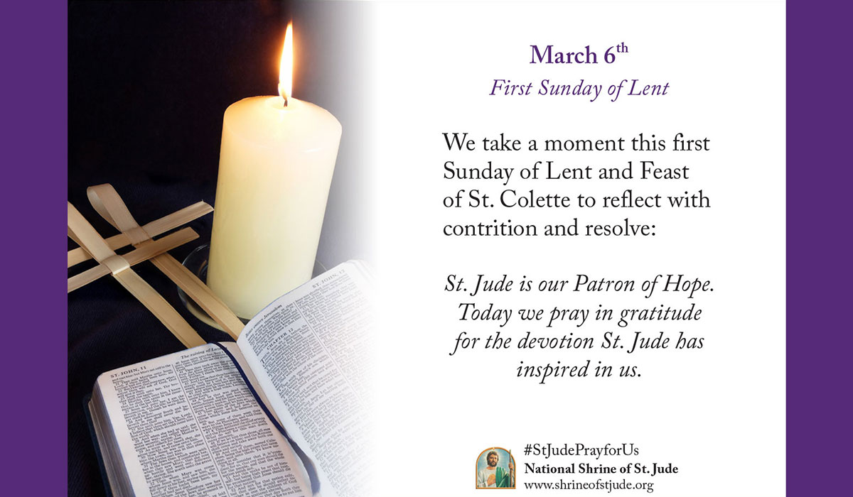 ShrineofStJude's tweet photo. Lent Meditations - March 6, 2022
Video: https://t.co/26WjKVmyjW
Meditations: https://t.co/5GZEQLJgxo
-
#lent #reflect #contrition #faith #stjude #saintjude #reflection #catholic #meditation #pray #prayer #sunday #feast #feastday #stcolette #hope #gratitude #devotion #inspire https://t.co/s5nQyh3Zj3